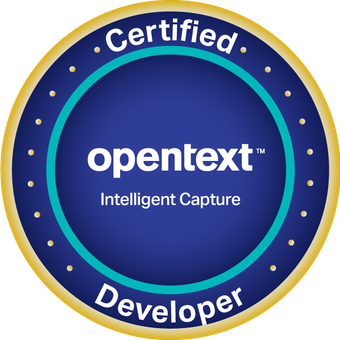 Intelligent Capture Certified Developer badge